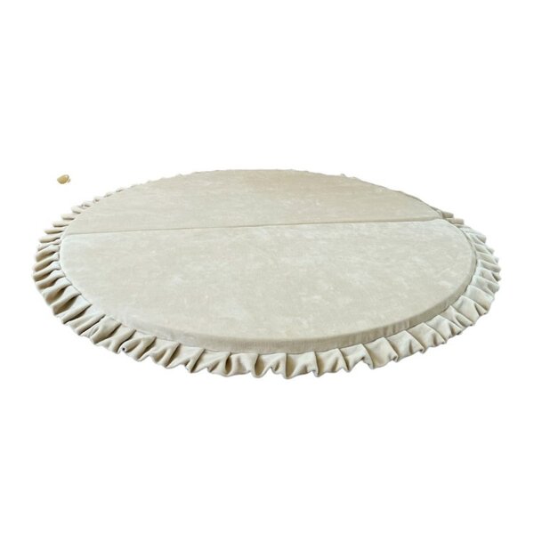 Tapis de jeu pliable en velours 105 rond crème