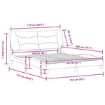 vidaXL Cadre de lit sans matelas crème 160x200 cm tissu