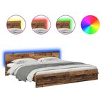 vidaXL Cadre de lit Bois Ancien 200 x 200 cm Bois d'ingénierie