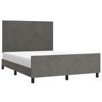 vidaXL Cadre de lit sans matelas gris foncé 140x190 cm velours