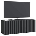 vidaXL Meuble TV mural Noir 78 5 x 31 x 30 cm Bois d'ingénierie