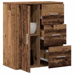 vidaXL Buffet avec tiroir Vieux bois 60 x 31 x 70 cm Bois d'ingénierie