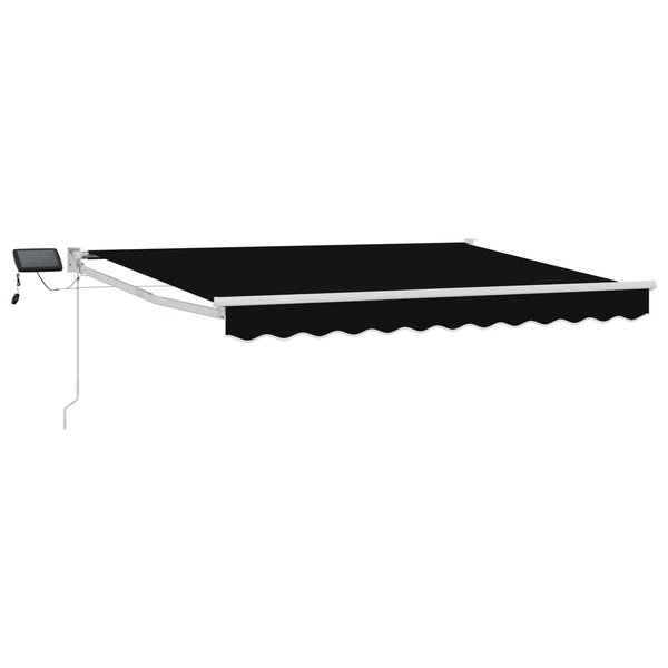 vidaXL Store rétractable manuel avec LEDs Noir et Blanc 3 x 2 5 m