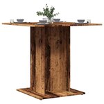 vidaXL Table à manger vieux bois 80 x 80 x 75 cm bois d'ingénierie
