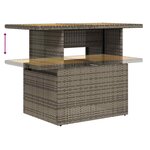 vidaXL Salon de jardin avec coussins 8 Pièces gris résine tressée acacia