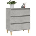 vidaXL Buffet Gris béton 60x35x70 cm Bois d'ingénierie