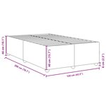 vidaXL Cadre de lit Crème 120 x 200 cm Tissu
