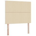 vidaXL Lit avec rangement et matelas Crème 120 x 190 cm tissu