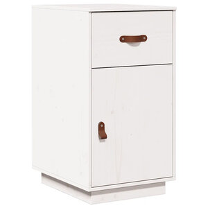 Armoire de bureau rangement pratique bois massif de pin 40 x 50 x 75 cm style rustique finition mate en bois blanc 02_0048421