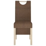 vidaXL Chaises à manger lot de 6 marron tissu