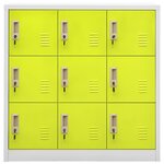 vidaXL Armoire à casiers Gris clair et vert 90x45x92 5 cm Acier