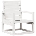 vidaXL Salon de jardin 3 Pièces blanc bois massif de pin