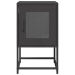 vidaXL Table de chevet noir 36x39x60 5 cm acier laminé à froid