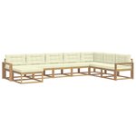 vidaXL Ensemble de canapés d'extérieur 8 Pièces Blanc et crème