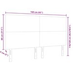 vidaXL Tête de lit LED avec des lumières à LED Gris foncé 160 cm tissu