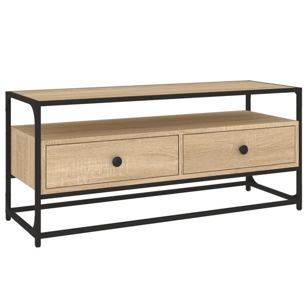 vidaXL Meuble TV chêne sonoma 100x35x45 cm bois d'ingénierie