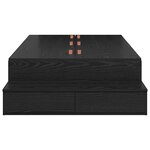 vidaXL Cadre de lit avec rangement Chêne noir 75x190 cm