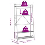 vidaXL Porte-vêtement avec étagères 110x40x180 cm bambou