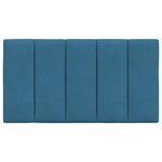 vidaXL Coussin de tête de lit Hanko bleu 90 cm velours