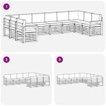 vidaXL Ensemble de canapés d'extérieur 7 Pièces Blanc et gris clair