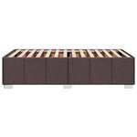 vidaXL Cadre de lit sans matelas marron foncé 90x190 cm tissu