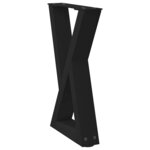 vidaXL Pieds de table basse 2 pièces Noir 38 x (42-43 3) cm Acier