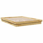 vidaXL Cadre de lit sans matelas 160x200 cm bois massif de chêne