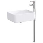 vidaXL Lavabo de salle de bains Chrome 40 5 x 30 5 x 13 cm métal