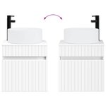vidaXL Meuble de lavabo mural Blanc 49 x 44 5 x 65 5 cm