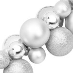 vidaXL Guirlande de Noël avec boules argenté 175 cm polystyrène