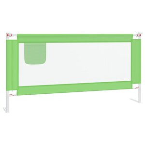 vidaXL Barrière de sécurité de lit d'enfant Vert 180x25 cm Tissu