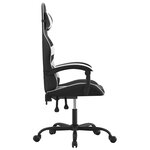 vidaXL Chaise de jeu Noir et blanc Similicuir