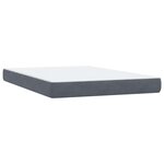 vidaXL Sommier à lattes de lit et matelas et LED gris foncé 140x220cm velours