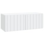 vidaXL Meuble TV mural 78 5 x 31 x 30 cm Blanc Bois d'ingénierie