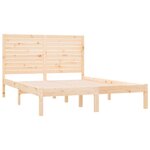 vidaXL Cadre de lit bois massif 150x200 cm très grand