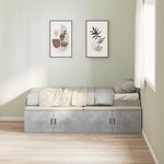 vidaXL Cadre de lit Gris béton 80x200 cm