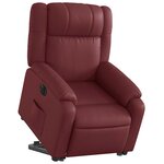 vidaXL Fauteuil inclinable électrique rouge bordeaux similicuir