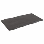 vidaXL Dessus de table bois chêne massif traité bordure assortie