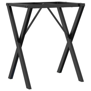 vidaXL Pieds de table à manger cadre en X 60x50x73 cm acier