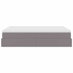 VidaXL Cadre de lit ottoman avec matelas gris 140x200 cm similicuir