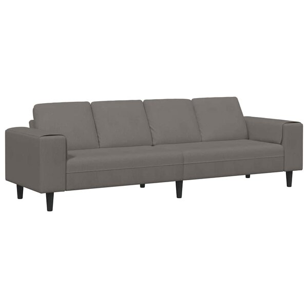 vidaXL Canapé Gris clair 250 x 77 x 76 cm Tissu en velours côtelé