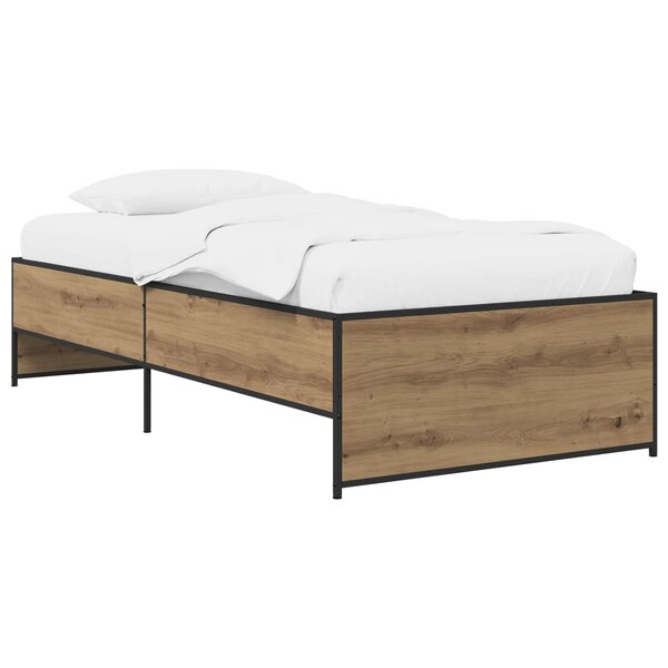 vidaXL Cadre de lit Chêne artisanal 80 x 200 cm Bois d'ingénierie