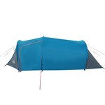 vidaXL Tente de camping tunnel 2 personnes bleu imperméable