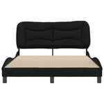 vidaXL Cadre de lit sans matelas noir 120x200 cm tissu
