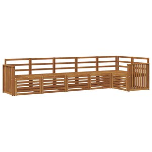 vidaXL Ensemble de canapé d'angle 6 Pièces Naturel Bois d'Acacia Massif