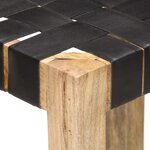 vidaXL Tabourets de bar lot de 2 noir cuir véritable 75 cm