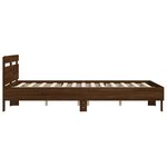 vidaXL Cadre de lit avec tête de lit chêne marron 140x190 cm