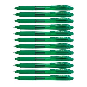 Stylo Roller Encre Gel Rétractable ENERGEL X BL107 Pointe 0 7 mm Vert x 12 PENTEL