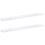vidaXL Étagère Murale 2 pc Marbre blanc 100 x 9 x 3 cm
