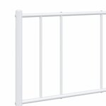 vidaXL Cadre de lit métal sans matelas et tête de lit blanc 140x200 cm